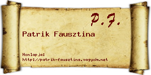 Patrik Fausztina névjegykártya